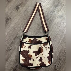 Jen & Co cow print satchel
